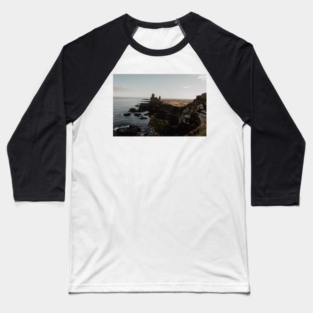 lóndrangar basalt cliffs Baseball T-Shirt by LindsayVaughn